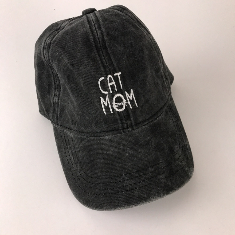Cat Mom hat Whiskers in lettering